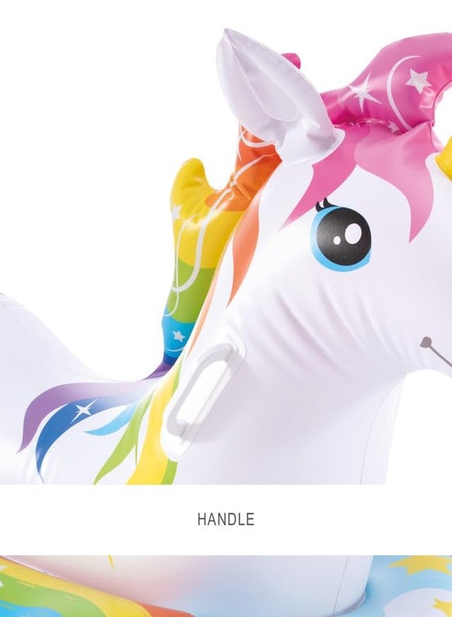 VWretails Inflatable Ride-On Swim Float for Kids, Childrens & Adults. Summer Fun Beach Floatie Perfect for Summer Water Adventures of Age 3+ (Magical Unicorn Rid-On) - Image 4